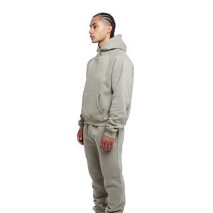 Sweat à capuche surdimensionné pour homme personnalisé, 100% coton, écologique, respirant, avec col rond, logo brodé, poche, hiver - Product Image 1