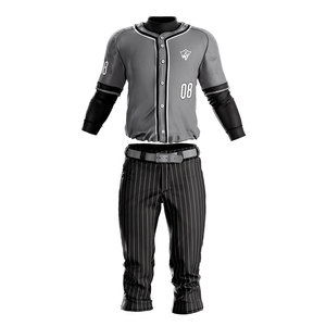Ensemble de maillot et pantalon de baseball de haute qualité avec logo personnalisé pour les joueurs jeunes et adultes, en matière respirante - Product Image 1