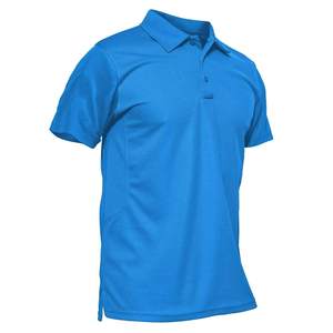Polo homme de qualité supérieure en coton épais 100 % avec logo brodé personnalisé, col montant décontracté, marque tendance, style urbain - Product Image 1