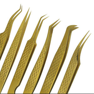 Prix de gros, pinces à épiler en acier inoxydable de haute qualité, ensembles de pinces à épiler, prise parfaite, pointes droites et courbes, options personnalisables - Product Image 4