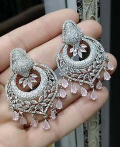 Conjuntos de pendientes de moda de acero inoxidable para mujer de calidad Superior, Nueva joyería Artificial de piedra de circón bordada con estilo - Product Image 5