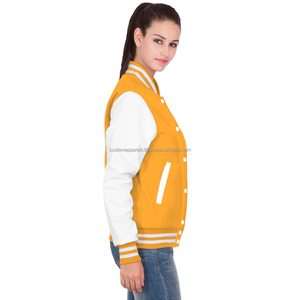 <b>Lightweight</b> Streetwear Cotton Varsity <b>Jacket</b> <b>Women</b> Trendy Fashion Varsity <b>Jacket</b> - Product Image 3