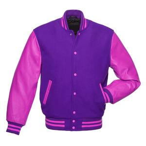 Veste universitaire sur mesure de style High Street, manches en cuir blanc avec col montant, corps en laine noire, design universitaire - Product Image 5