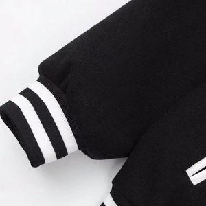 Blouson universitaire d'hiver 2023 personnalisé pour homme grande taille avec col montant, logo personnalisé sur le devant, design uni et décontracté - Product Image 6