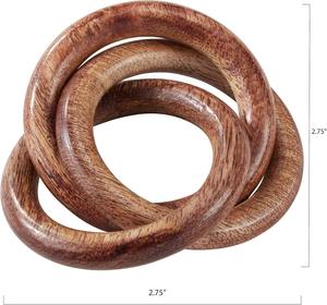 4 in1 <b>Wooden</b> Napkin Ring Set for Farmhouse Table Setting Wedding Parties Hotel Dining Eco-Friendly Serviette Holders - Product Image 2