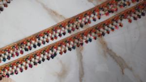 Textured Metallic Lace Borders for Festival Wear and Decorative Garments Available in Bulk with Global Shipping - Product Image 6