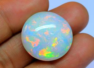 Đá Opal Ethiopia lấp lánh tuyệt đẹp, dạng cabochon, nhiều màu sắc, hình tròn, đá quý bán quý, bán buôn. - Product Image 2