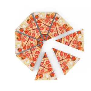 Fabricantes de envases reciclables, cajas de pizza triangulares individuales para la venta