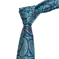 Dasi Sutra Tenun Jacquard Motif Paisley Bunga Buatan Tangan YiLi