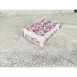 Best Price Indian Intricate Marble <b>Jewellery</b> Box for Girls High Demand Storage Box for Gifting - Product Image 2