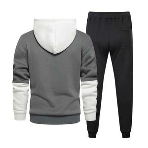 Suéteres de manga larga para hombre, sudadera recién llegada, Otoño, estampado personalizado, bolsillo de canguro, Sudadera con capucha, hombro caído, conjunto sólido de talla grande - Product Image 2