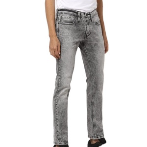 Jeans en denim pour homme de qualité supérieure, vêtements de rue décontractés, respirants, à devant plat, en tissu Oxford, coupe régulière pour homme - Product Image 1