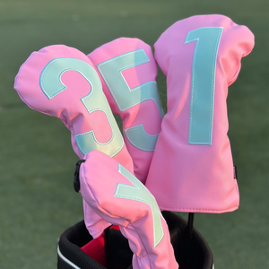 InjaeVina Golf VN Manufacturer's Custom Logo Embroidery PU Leather Golf Driver <b>Headcover</b> Waterproof Magnetic Closure Elastic - Product Image 1