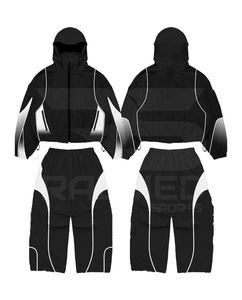 Nouvelle conception, pantalon coupe-vent et veste à capuche 100% nylon, panneaux réfléchissants avec logo, coupe-vent de travail, survêtement pour hommes - Product Image 6