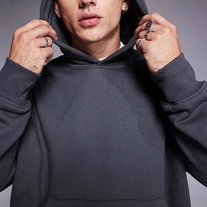 Sweat-shirts pour hommes personnalisés, imprimés, brodés, teints, 100% coton, couleur unie, coupe ample, tissu polaire écologique - Product Image 2