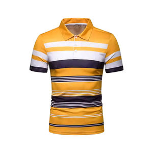 เสื้อโปโลแขนสั้นสำหรับผู้ชายผ้าโพลีเอสเตอร์100% ออกแบบได้ตามที่ต้องการ - Product Image 3