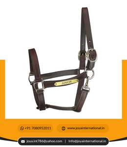 Vente en gros licou de participation en cuir équin intelligent avec style de piste de licous de cheval à pression pliable avec plaque signalétique de gorge - Product Image 4