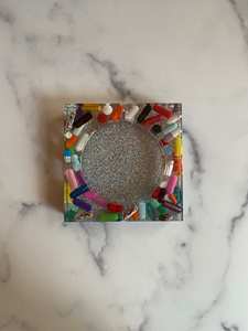 Handmade Unique Resin <b>Ashtray</b> with Color Swirls for Smokers As Table Decor Garden Patio Gift - Product Image 3