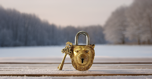 Brass <b>Padlock</b> Lock with Keys Working Functional Brass Made Lion Head Golden Finish - Product Image 6