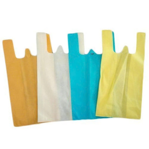 Bolsas de plástico reciclables multicolor personalizadas al por mayor, bolsas de la compra de camisetas de polietileno para impresión en huecograbado de supermercado - Product Image 3