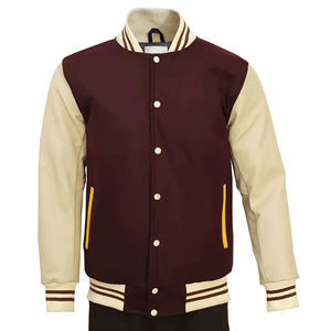 Chaqueta Universitaria de Lana con Cuello Alto, Ecológica y Delgada, para Hombre, Servicios OEM, Personalizada, de Alta Calidad, Impermeable en la Parte Delantera - Product Image 1