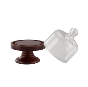 Cloches à base en métal de forme ronde avec couvercle en verre sur le dessus avec couleur et tailles personnalisées pour gâteaux de tailles 8.6x14.7 pouces - Product Image 6