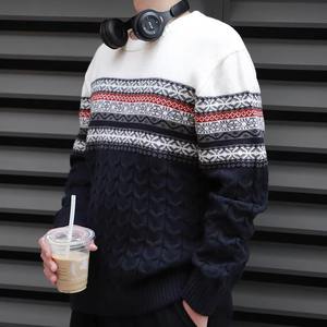 เสื้อสเวตเชิ้ตผู้ชายคุณภาพสูงจากโรงงานผลิตโลโก้ตามสั่ง เสื้อไหมพรมถักแบบสั่งทำ เสื้อสเวตเตอร์ผู้ชาย - Product Image 3