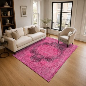 <b>RUGS</b> DEPOT LXDP-0914 Wholesale Red <b>Burgundy</b> Designer Pattern Digital Printed Machine Washable Chenille Area <b>Rug</b> Non Slip - Product Image 2