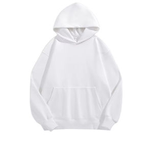 Pull à capuche en polaire lourd personnalisé 400 GSM avec logo imprimé bouffant et épaules tombantes pour hommes et femmes - Product Image 4