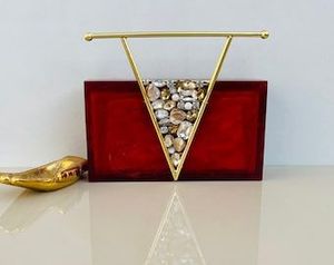 High Quality Emerald Green Ladies Evening Bag Party Resin Clutch Bag Ladies <b>Handbags</b> with Chains - Product Image 6