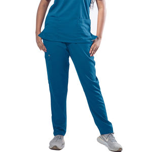 Taille haute femmes décontracté gommage pantalon soins infirmiers hôpital uniforme femme haut gommage ensembles Cargo pantalon vêtements de travail costume - Product Image 5