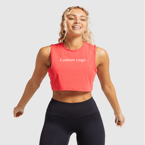 Camisetas de gimnasio ajustadas de alta calidad para mujer, camisetas sin mangas de verano con MOQ bajo, ropa deportiva de talla grande con diseño sin mangas - Product Image 6