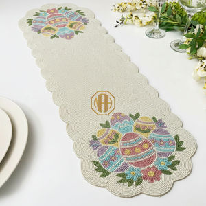Beaded <b>Table</b> <b>Runner</b> <b>Placemat</b> Handmade Embroidered Floral EU Market - Product Image 5