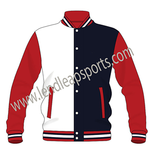 High Quality Customized Stand Collar Front Logo Men's Letterman Jacket-Woolen Fabric Quick Dry Eco-Friendly - Product Image 4