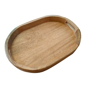 Plateau en Bois de Mangue Écologique Personnalisable, Assiette en Bois Poli pour Servir des Fruits, des Desserts, Artisanat en Bois, Cadeau de Mariage - Product Image 5