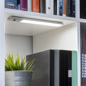 Emuca Kaus LED USB-lampada da parete ricaricabile L400mm con sensore Touch di prossimità in alluminio e plastica opaca anodizzata - Product Image 3