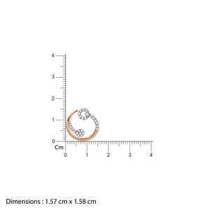 Pendientes de diamantes de flores silvestres de oro rosa - Product Image 6