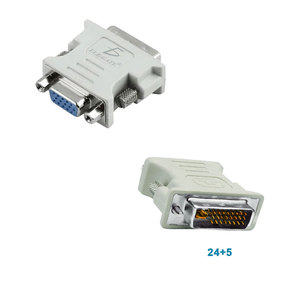 Nuovo Convertitore Video DVI-I 24+5 Dual VGA, Adattatore Plug-in in Materiale PC per Computer o Laptop - Product Image 1