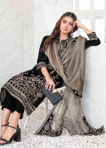 Hermoso Traje Salwar Pakistaní con Bordado a Mano, Estilo Moderno, Salwar Kameez Pakistaní Largo con Dupatta, Vestido para Bodas y Eventos - Product Image 3