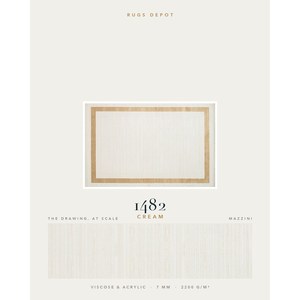 พรมวิสโคสและอะคริลิกขายส่ง รุ่น MAZZINI 1482 สีครีม ผลิตด้วยเครื่องจักรจากตุรกี สำหรับห้องนั่งเล่น โรงแรม และโครงการต่างๆ - Product Image 2