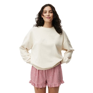 Moda personalizada Lisa Venta caliente de algodón polar Material cálido tamaño regular Streetwear venta al por mayor sudaderas de mujer lisas - Product Image 1