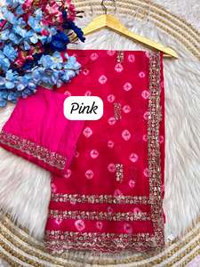 Sarees de Diseñador de Georgette Suave Mahaveer Silks, Ropa India y Pakistaní al por Mayor - Product Image 2