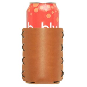 Soporte para lata de cuero de grano rico, personalizado de fábrica, OEM, se adapta a latas de 12 a 16 onzas - Product Image 2