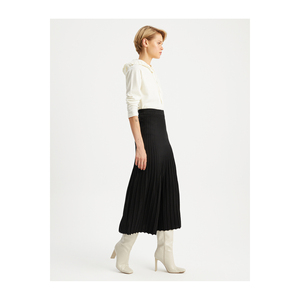 Falda Midi de Lana para Mujer, Diseño Elegante, Muy Colorida, Sin Forro, Sin Bolsillos - Product Image 3