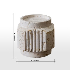 Stylish <b>Candle</b> Lamp Holder Artistic Wooden and Metal Pillar Tealight Stand for Living Room Bedroom Decoration - Product Image 1