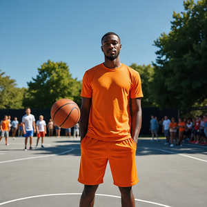 ชุดเสื้อยืดกางเกงขาสั้นสองชิ้นสำหรับผู้ชายชุดเสื้อยืดกางเกงขาสั้นน้ำหนักเบาลำลองสำหรับฤดูร้อน - Product Image 2