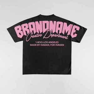 เสื้อยืดผู้ชายทรงโอเวอร์ไซส์ผ้าคอตตอนถักฮิปฮอปโอเวอร์ไซส์ DTG พิมพ์ลายกราฟิก100% - Product Image 1