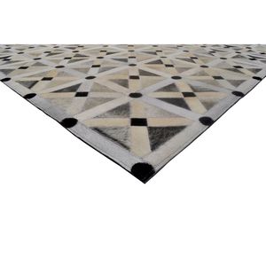 Alfombra de Cuero Vacuno 100% Genuino de Lujo, Alfombra de Piel de Vaca con Pelo Bordado de Estilo Moderno para Decoración Natural del Hogar - Product Image 3