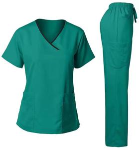 Uniforme d'infirmière en tissu tissé pour femmes Top gommages médicaux pour une utilisation à l'hôpital avec service OEM - Product Image 3