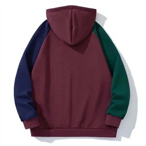 Streetwear surdimensionné vierge de haute qualité en éponge française épaisse et épaisse 100% coton pour hommes, logo personnalisé, pulls à capuche, couleur contrastée - Product Image 2